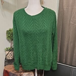 Soho Emerald Green Women's Crew Neck Sweater